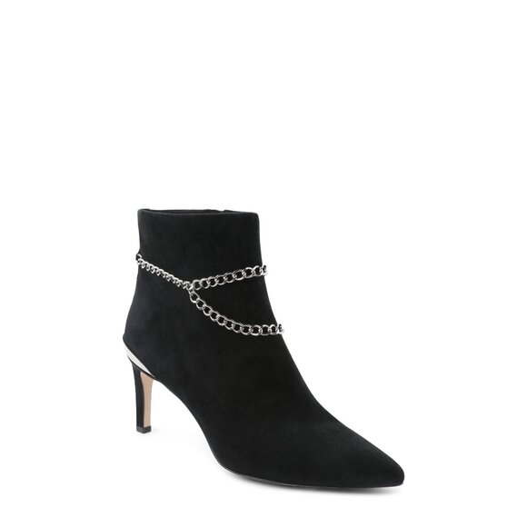 BCBGeneration Womens Midlan Suede Zipper Ankle Boots Black 10 Medium (B M)- 0054 - Picture 1 of 16